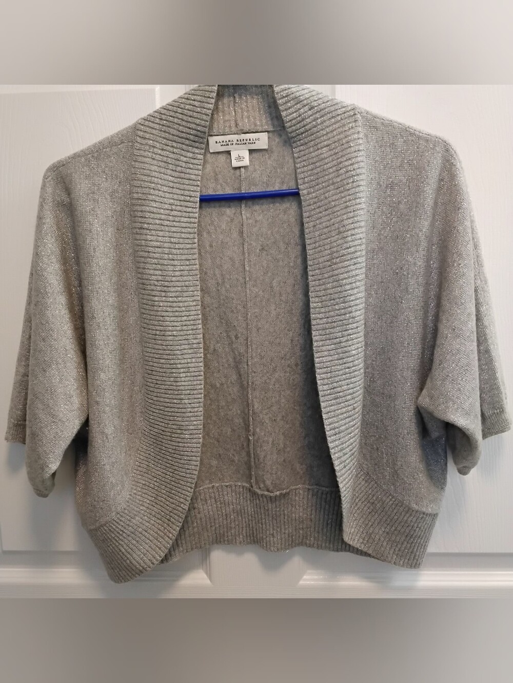 Banana Republic Grey Knit Open Front Shrug Size Lg